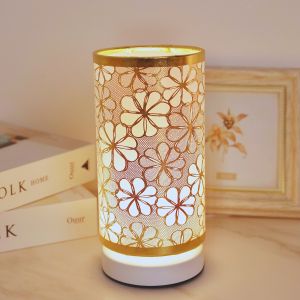 Nordic Style Fabric Lampshade LED Desk Lamp Suitable for Home Bedroom Headboard Living Room and Dining Room Decoration