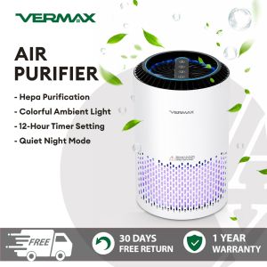 Vermax Air Purifier H13 True HEPA Filter With Sleep Mode Timer Aroma Oil Sponge 3-Layer Air for Home
