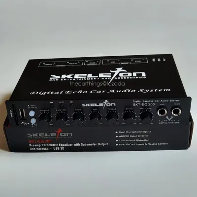 Preamp Parametric Equalizer dengan Subwoofer Output dan Karaoke + USB/SD