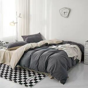 Japanese Style Bedding Set Four-Piece Cotton Xinjiang Cotton Bed Sheet Quilt Cover Student Dormitory Three-Piece Set Home Quilt Cover Bed Skirt LZD