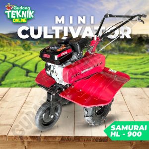 Mesin Traktor Mini Cultivator SAMURAI HL900 Vbelt / Mesin Bajak Pembajak Sawah Tanah Basah Kering - Tiller Cultivator  HL 900 SAMURAI