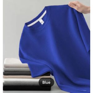 【BUY 1 TAKE 1】Waffle Oversize Plain T-shirts Fashion Round neck Active slim Tshirt For Men and Women