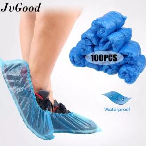 40/100PCS Plastic Waterproof Boot Shoe Covers Rain Cover Proof Mud-Proof Solid Indoor Carpet Floor One Size Fits Most