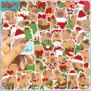 【SHGMYD】 สติกเกอร์คาปปบาร่าคริสต์มาสน่ารัก50ชิ้นเครื่องเขียนแบบทำมือเครื่องเขียนสำหรับกีตาร์โทรศัพท์สมุดจดที่สร้างสรรค์รูปลอกของเล่นสำหรับเด็กของขวัญ