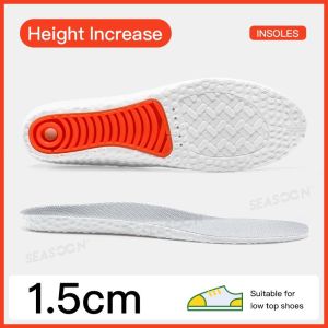 Gel Height Increased Shoe Insoles Invisiable Shock Absorption Cushion Pads for Men Women 1.5-3.5cm