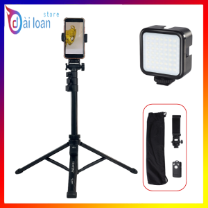 Combo Gậy Yunteng VCT 91666 và Đèn RGB - Phụ kiện điện thoại kèm đèn trợ sáng chụp ảnh quay video