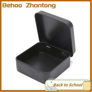 Behoo ZHUYUN Mini Kim Loại Thiếc Container Vuông Bản Lề Lật Hộp Thiếc Lưu Trữ Đồ Trang Sức Trường Hợp Đồng Tiền