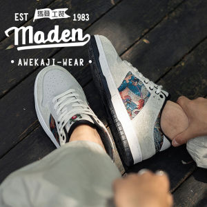 Maden thương hiệu 2025 mùa hè mới Đôn Hoàng mengdie phong cách dân tộc đệm giày Giày nam có đế dày thể thao và giày đi chơi sơn Thêu Giày hợp thời trang