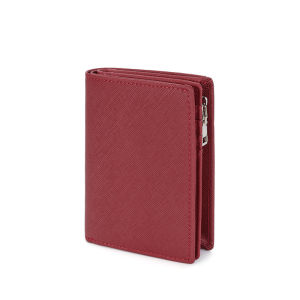AE Manufacturers new mens genuine leather zippered short wallet with multiple card slots stylish verticalcoin purse with snap closure