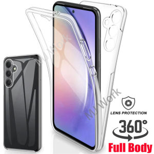 Transparent Case For Samsung Galaxy A16 A06 5G 4G LTE 2024 Phone Casing Cover Front+Back 360 Full Body All Include Clear Shockproof Front Soft TPU Back Hard PC