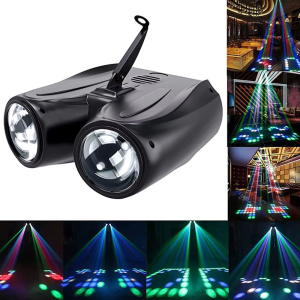 Lampu Sorot LED Multicolor dengan Sensor Suara dan Efek DJ 128 LED 20W untuk Pesta dan Disko