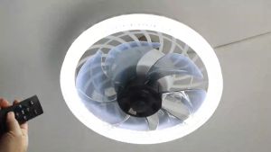 Multi-Function Ceiling Fan with LED Light with Remote Control 45W/30W Modern Socket Fan for Garage Bathroom Kitchen