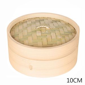 WEIYA Dumplings Vegetables Bamboo with Lid Cover Tool Cage Cakeware Bamboo Steamer Cooker Set