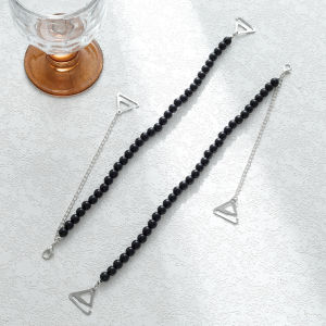 ZEEMIN ชุดชั้นในลูกปัดใสสายสะพายไหล่ชุดชั้นในชุดชั้นในปรับโซ่อุปกรณ์เสริมฤดูร้อนเปิดเผยเข็มขัดกันลื่นแทน