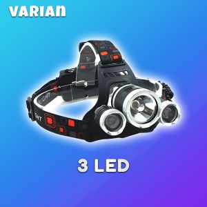 Senter Kepala Rotasi 90 XML T6 LED 800 Lumens 4500 mAh Terang