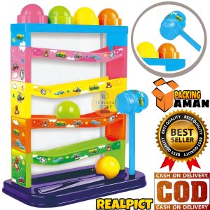 ( BISA COD ) PROMO Mainan Anak Pound A Ball Pukul Bola Seluncur / Mainan Edukasi Bola Palu Pukul Warna Warni / Mainan Anak Laki Laki / Mainan Anak Perempuan SNI Murah