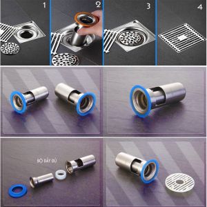 Ngăn Mùi Thoát Sàn Nhà Tắm - INOX 304 - Chống Mùi Hôi Ngăn Vi Khuẩn Trào Ngược Lên - Chặn Mùi Hôi Cống