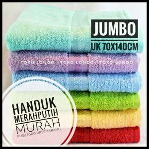 HANDUK MADI DEWASA MP MERAH PUTIH/ MW MORNING WHISTLE JUMBO BESAR