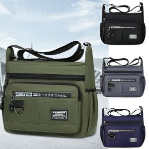 CHPERF Water Resistant Shoulder Messenger Bag Multi Pockets Crossbody Storage Bag Multifunctional Nylon Men Satchel Bag Outdoor