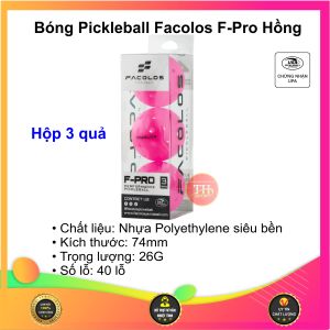 Bóng Pickleball Facolos F-PRO Đạt Tiêu Chuẩn USA siêu bền nguyên khối chống va đập và nứt vỡ