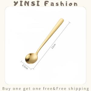 YINSI Stainless Steel Coffee Stirring Spoon Mini Note Spoon Mug Teaspoons Music Bar Ice Cream Creative Gift Spoon Kitchen Tableware
