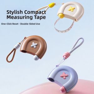 AMELY Portable Soft Tape Measure Automatic Retractable Double Scale Body Measuring Tape Compact ic Clasp Flexible Ruler Sewing