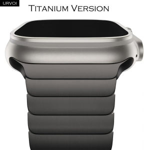 URVOI Vòng đeo tay liên kết titan cho Apple Watch Ultra 3 2 Series 11 10 9 8 7 SE Dây đeo khóa từ tính Dây đeo cổ tay 45 49mm2026