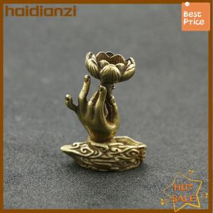 haidianzi Pure copper backflow incense Buddha hand lotus brass incense frame incense Zen tea ceremony table tea table furnishings