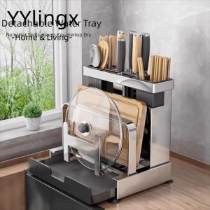 Giá đỡ lưu trữ nhà bếp bằng thép không gỉ Tiết kiệm không gian Đũa chất lượng cao Dụng cụ cắt Tổ chức hiệu quả