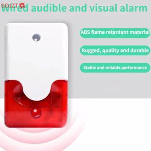 🚚【Local Express Delivery】🚚 Strobe Siren Alarm 103 DB Horn 12V 24V 220V Wiring Flashing Alarm Outdoor Alarm Lights Strobe Light Siren Alarm