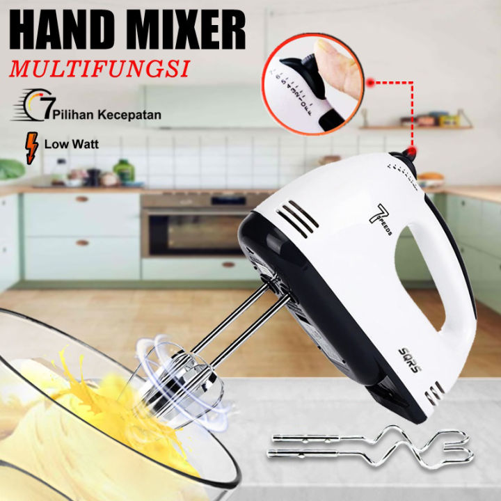 Bayar Ditempat Bergaransi Hand Mixer Elektrik 7 Speed Mixer Pengaduk