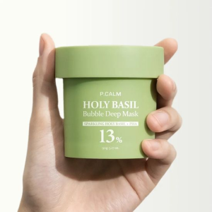 【P.CALM】Holy Basil Bubble Deep Mask 90g  set for removing blackheads unclogging pores and reducing oil secretion