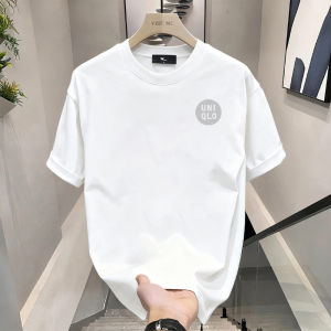 ✅ Cod Uniqlo basic T-shirt men women solid white printing comfortable versatile Daily tops .C