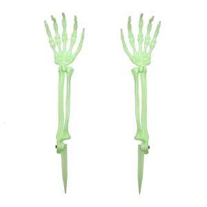 Eerie Plastic Bone Hand Ground Decoration Outdoor Halloween Property Weather proof Resistant Haunting House Accessory