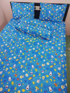 Sprei Anti Geser Bahan Katun Microtext Premium Motif Karakter