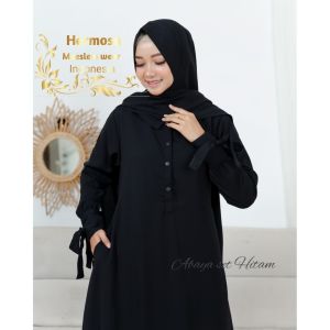 set abaya hitam-Setelan Abaya dan Khimar hitam polos-set Abaya hermosa