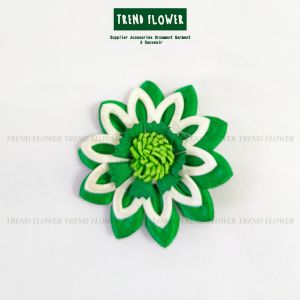 Bunga + 2 daun FARADIBA diameter 9 cm aksesoris hampers hiasan souvenir pernikahan