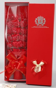 Elegant Artificial Soap Rose Bouquet in Gift Box - Perfect for Birthday Mothers Day and Valentine