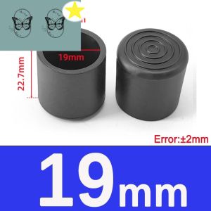 GLdailyToolsMix Round Black PVC Soft Rubber Pipe Sleeve Tube Cap Table Chair Foot Pad Protective Cover 6 8 10 12 14 16 20 22 25 28-100mm