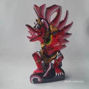 Patung kayu garuda kencana bali 16cm kerajinan ukiran tangan handmade