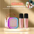 K12 Mini Karaoke Speaker With Mic bluetooth Speaker with Dual Microphone Wireless Family Singing KTV. 