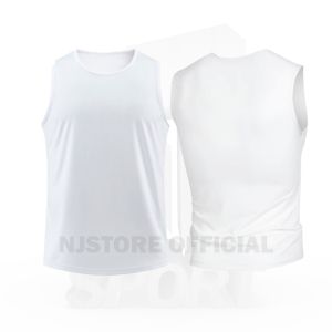 NJSTORE Baselayer Kaos Singlet Pria Wanita Manset Tanpa Lengan Olahraga Gym Sepeda Lari