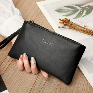 Fashion and simple Korean style ladies soft leather long wallet with large capacity