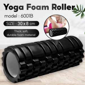 EVA Foam Roller Column for Yoga & Pilates Professional Muscle Relieve Massager Home Fitness Equipment with Textured Surface Perfect for Stretching Fascia Release & Core Strength Training