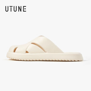 UTUNE Slippers for Women Summer Outerwear Lazy Half Slippers Braided Round Toe Mules