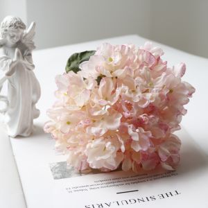 JING 10 Colors Burnt Edge Hydrangea Silk Flower DIY Decor Artificial Flowers Exquisite Hydrangea Bouquet Home Ornament