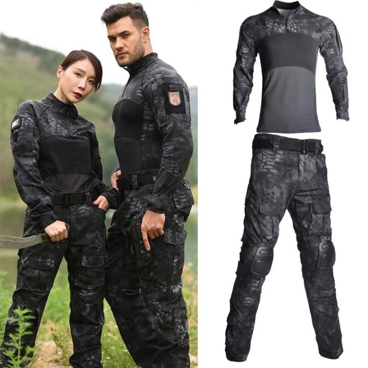  HAN·WILD Men's Tactical Suit Combat Pants and Shirts