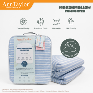 Ann Taylor Marshmallow Comforter - Ice Cool Feeling Breathable Fabric Lightweight Skin Friendly Cloud Like Feel