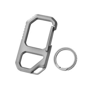 Cường độ cao titaniums hợp kim Keyring đa chức năng Móc an toàn dùng khi dã ngoại móc khóa bấm cho nam Cắm Trại Đi Bộ Đường Dài