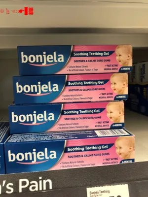 British Bonjela Baby Teething Gel 15Ml For Babies Over Six Months Old And Toothpowder Can Be Used Together